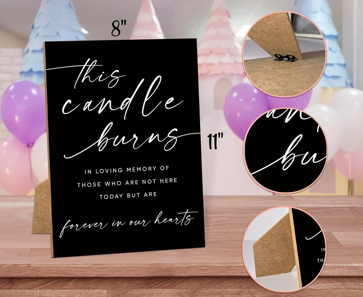 Funeral Sign, 8x11 Black Minimalist Style Loss of Loved One Memorial Sign, In Loving Memory Sign, Funeral Decorations, Wedding Table Decor, Memorial Gifts For Loss of Loved One, Bereavement Gifts -10