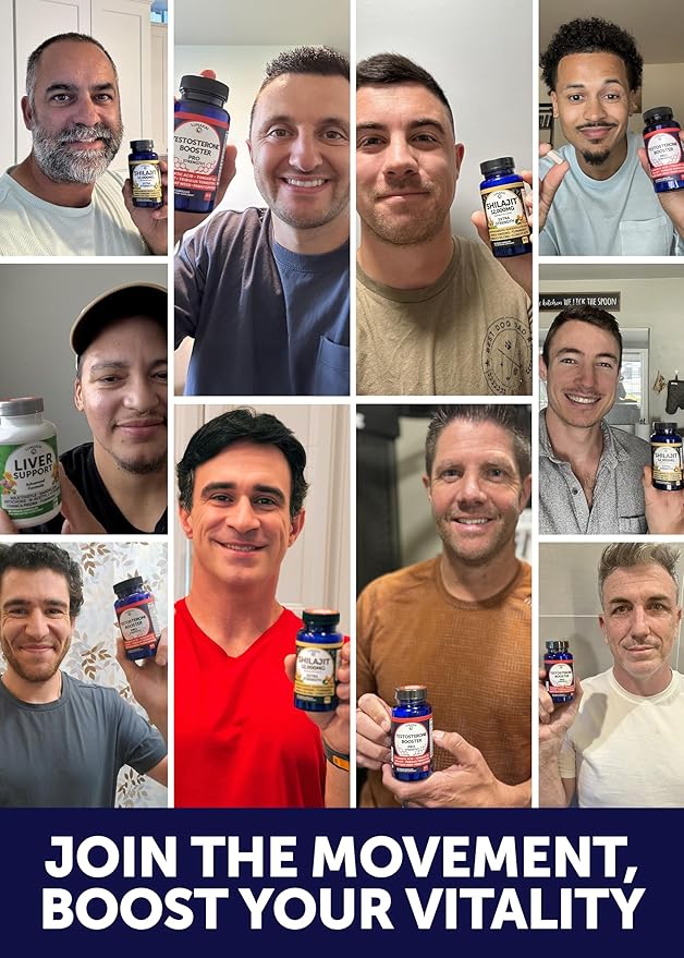 Lunakai USA Made Natural Testosterone Booster for Men with Tongkat Ali, Ashwagandha & Shilajit - Testosterone Supplement for Strength, Energy & Stamina, 60ct