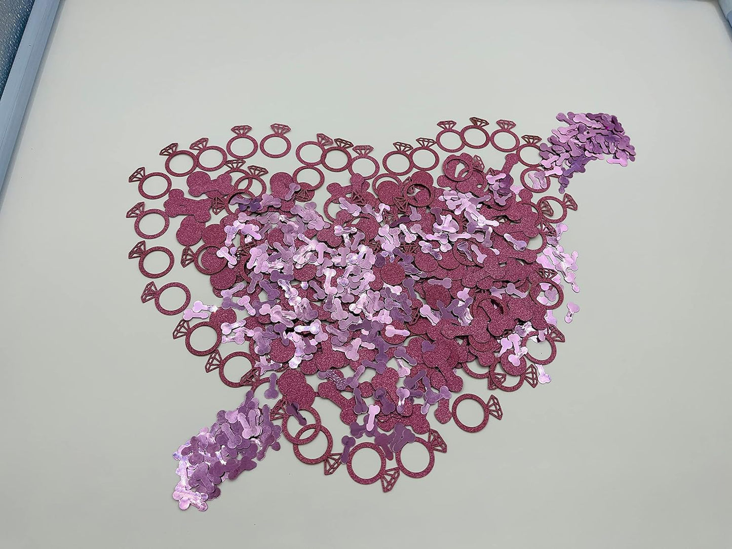 801 Pcs Rose Pink Glitter Cute Sprinkle Confetti Party Decoration for Valentine's Day, Celebration, Wedding, Engagement