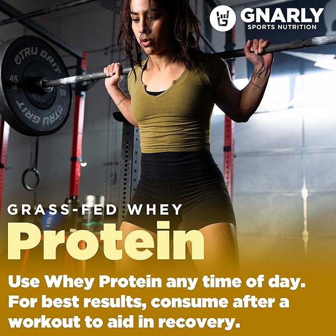 Gnarly Nutrition Chocolate Protein Powder – NSF Sport Certified – 25g Protein, Muscle Repair – Grass Fed Whey Powder, Smooth Taste – Chocolate, 32 oz