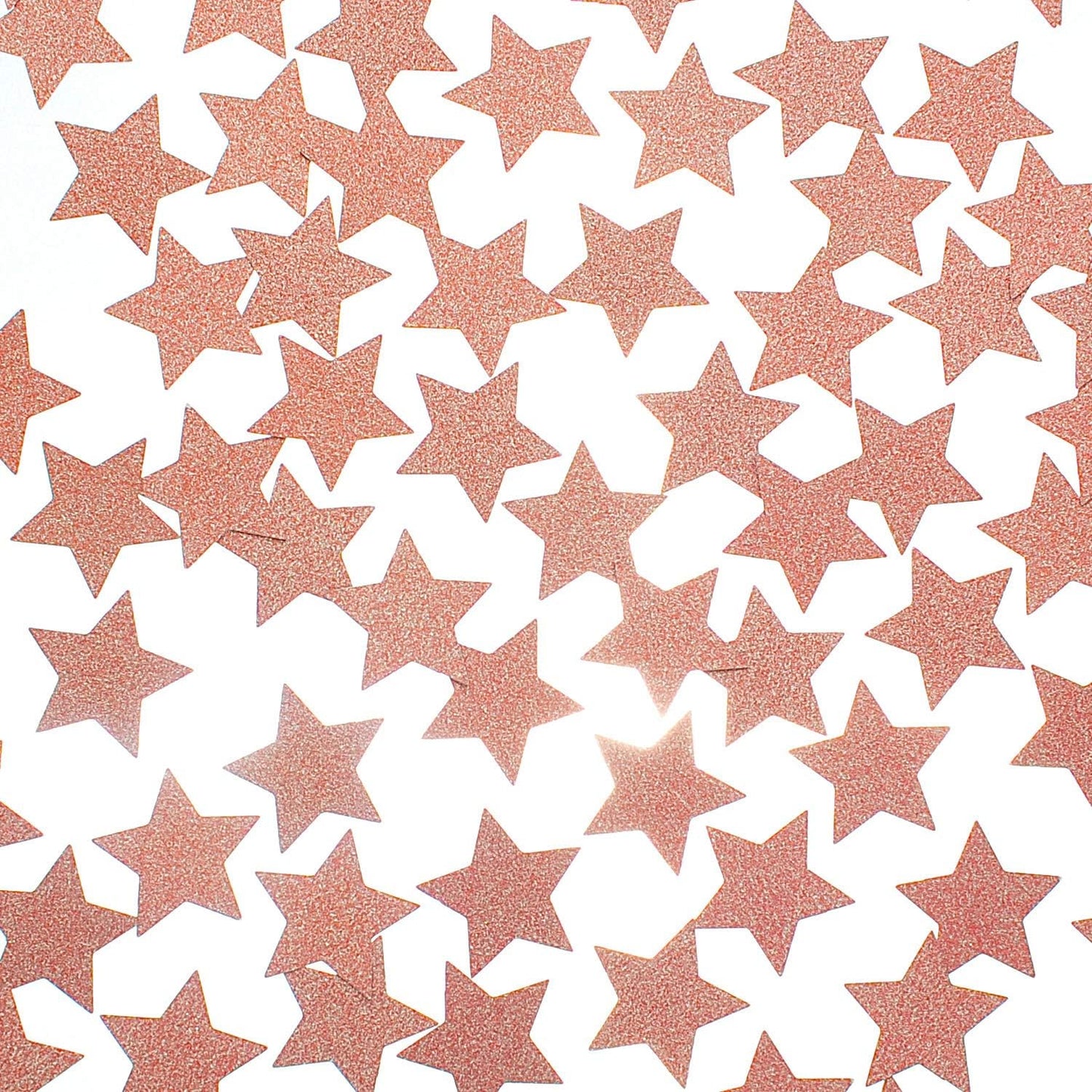 Glitter Star Confetti for Table Wedding Birthday Party Decoration, 1.2 inch in Diameter (rose gold glitter,200pc)