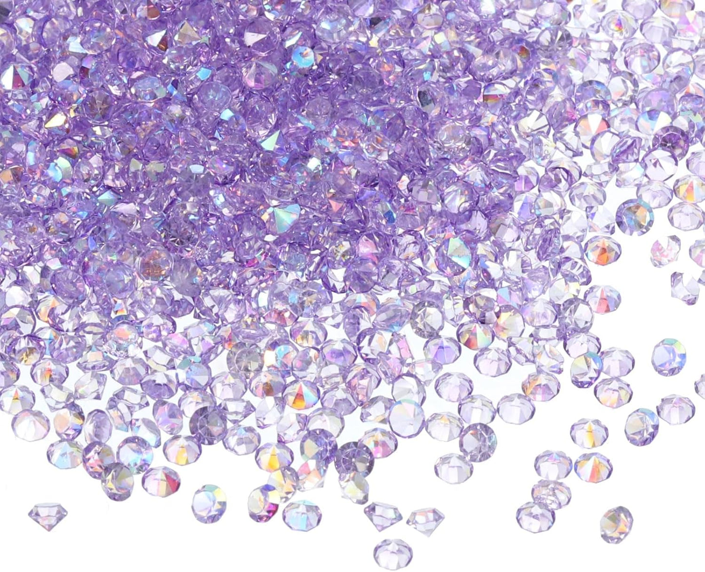 PATIKIL 14000Pcs Wedding Table Scatter Confetti Crystals 3mm Acrylic Diamonds Vase Fillers Gems for Table Centerpiece Decorations Bridal Shower Party, Purple AB