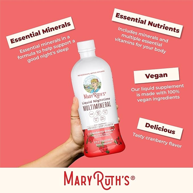 MaryRuth Organics Liquid Morning Multivitamin Essentials+ | Vitamin A C D E B6 B12 Biotin Zinc | Men's & Women's | Immune Support | Beauty | Sugar Free | Vitamins for Ages 1+ | Vegan | 32 Fl Oz