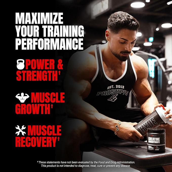 PROSUPPS Creatine Monohydrate Powder for Men & Women, Unflavored - 5000,mg of Micronized Creatine - Gym Workout Supplement for Muscle Gain & Recovery - Sugar-Free, Soy & Gluten-Free - 200 Servings