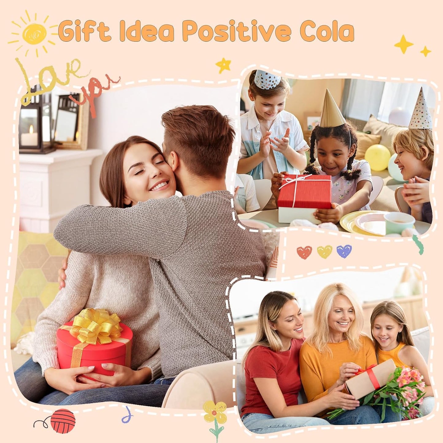 Funny Handmade Cola Gift-Unique Cute Presents for Women & Men,Emotional Cheer Support,Birthday Gifts for Her/Him,Friends,Coworkers,Family