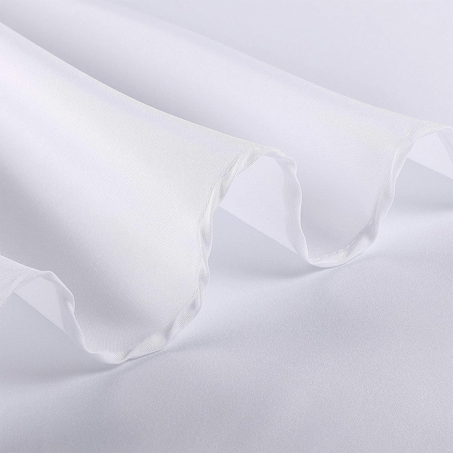 Ascoza 2pack 90 Inch White Round Tablecloth in Polyester Fabric for Wedding/Banquet/Restaurant/Parties