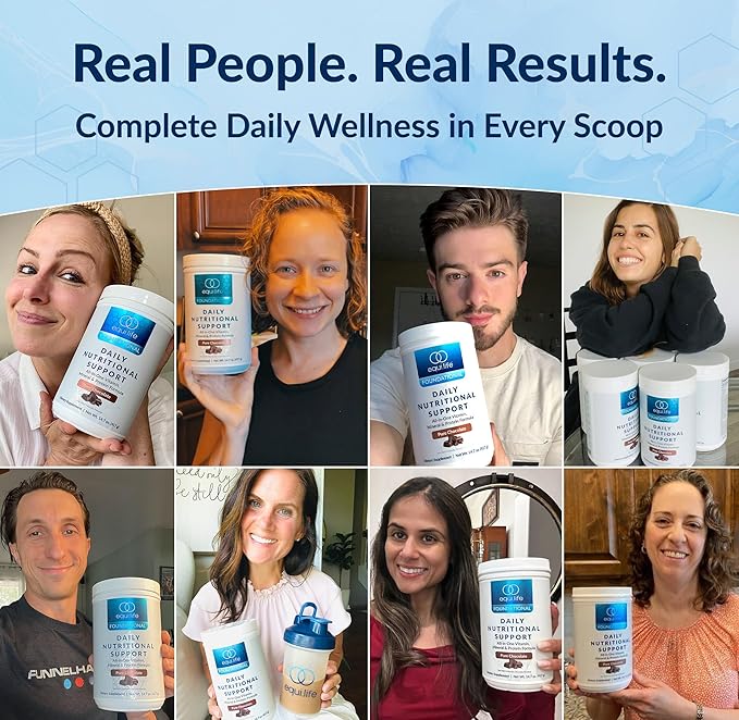 Equilife Daily Nutritional Support, All-in-One Multivitamin Meal Replacement, Pure Chocolate Flavor, 15G Plant Protein, Supports Overall Wellness Including Energy, Digestion, & Skin, 14 Servings Tub