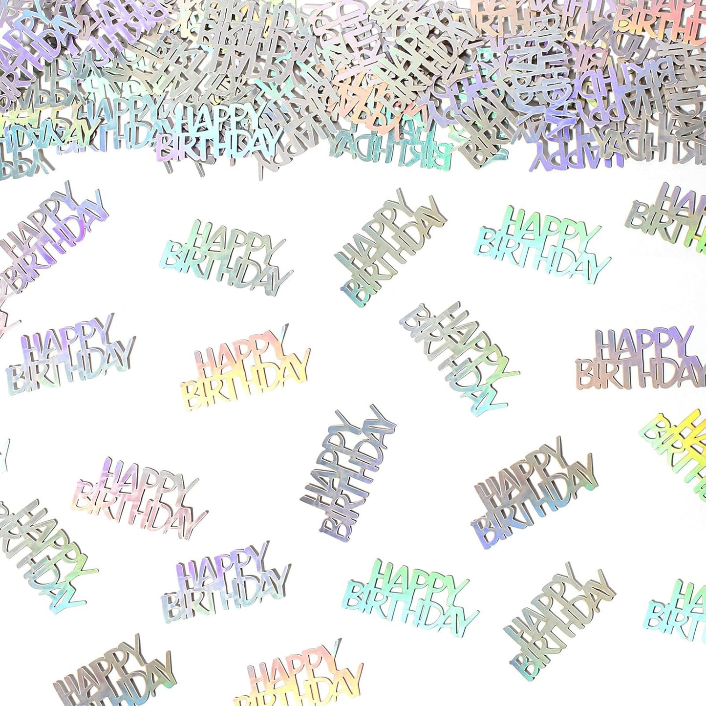 Birthday Confetti Happy Birthday Party Table Decorations Rainbow Silver Paper Table Scatters for Kids/Adult Birthday Anniversary DIY Crafts Party Supplies 100PC