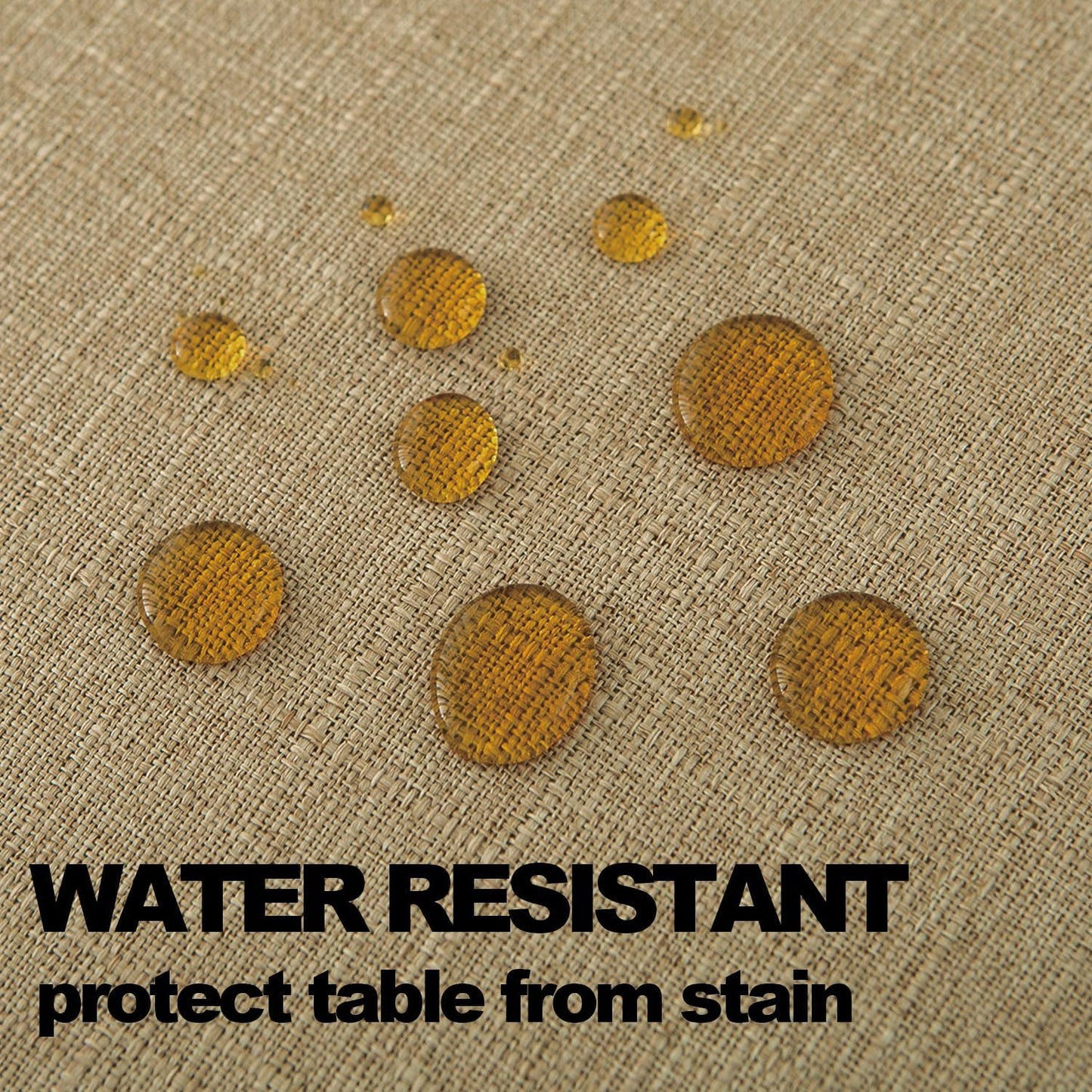 NLMUVW Linen Tablecloth Rectangle Textured Farmhouse Table Cloth Water Resistant Decorative Table Cover for Dining Kitchen Cafe, Dark Burlap, 54 x 96 Inch