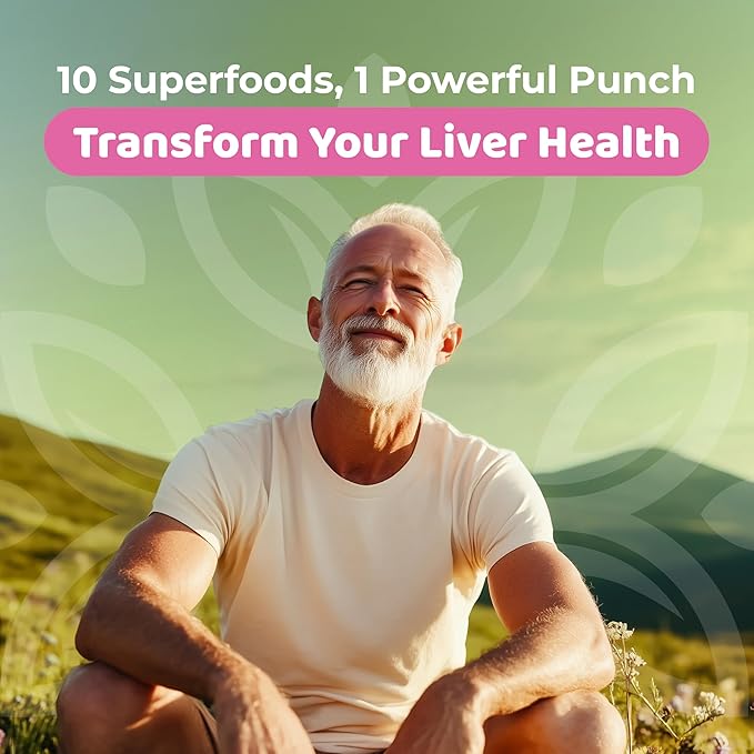 Liver 360 - Fruit Punch Flavored Liver Powder Supplement with Artichoke Extract, Turmeric, and Milk Thistle, Liver Cleanse Detox & Repair Formula, 1 Bottle