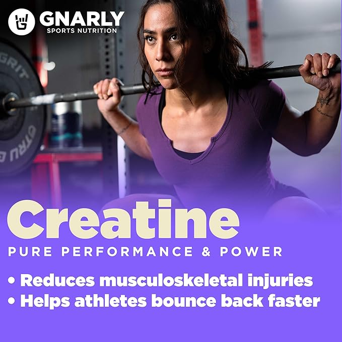 Gnarly Nutrition Creatine Powder – Creapure, Vegan Creatine Supplement – NSF Sport Certified, Optimized Recovery – Sports Nutrition – 5g Creatine Monohydrate – Unflavored, 15.87 oz
