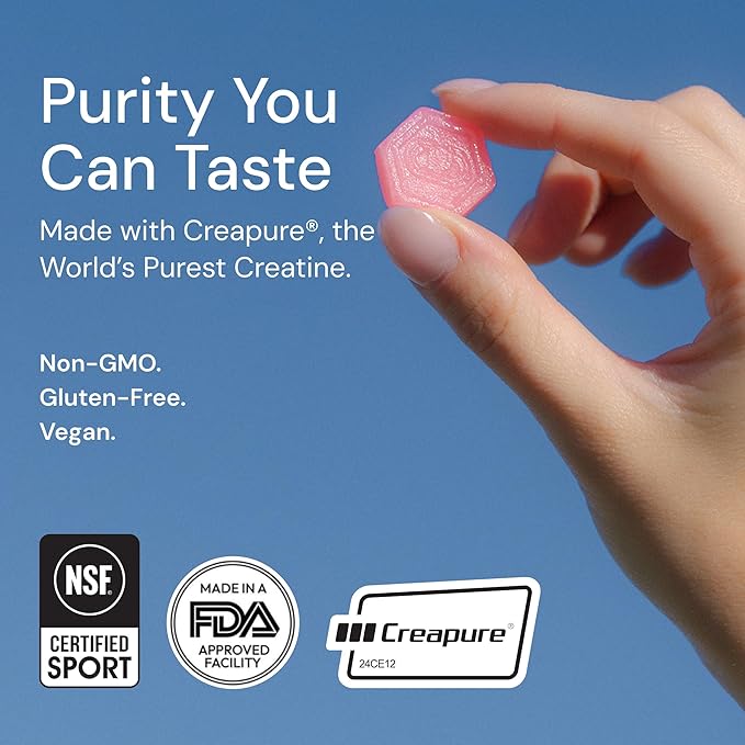 Create Creatine Monohydrate Gummies for Men & Women - Boost Focus, Strength, and Endurance, Anti-Melting Formula, Vegan, Gluten-Free, Non-GMO, 1.5 Gram Creatine per Gummy (Watermelon, 90 ct)