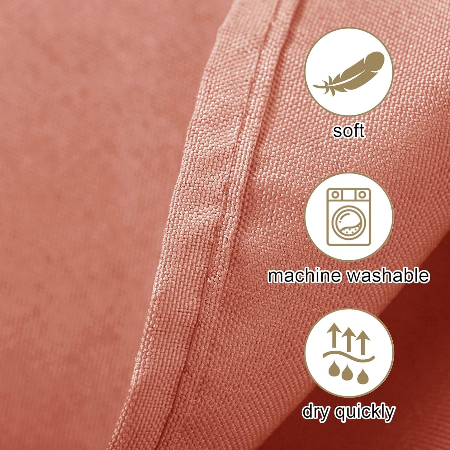 Ascoza 2pack 90 Inch Dusty Pink Round Tablecloth in Washable Polyester Fabric for Wedding/Banquet/Restaurant/Parties