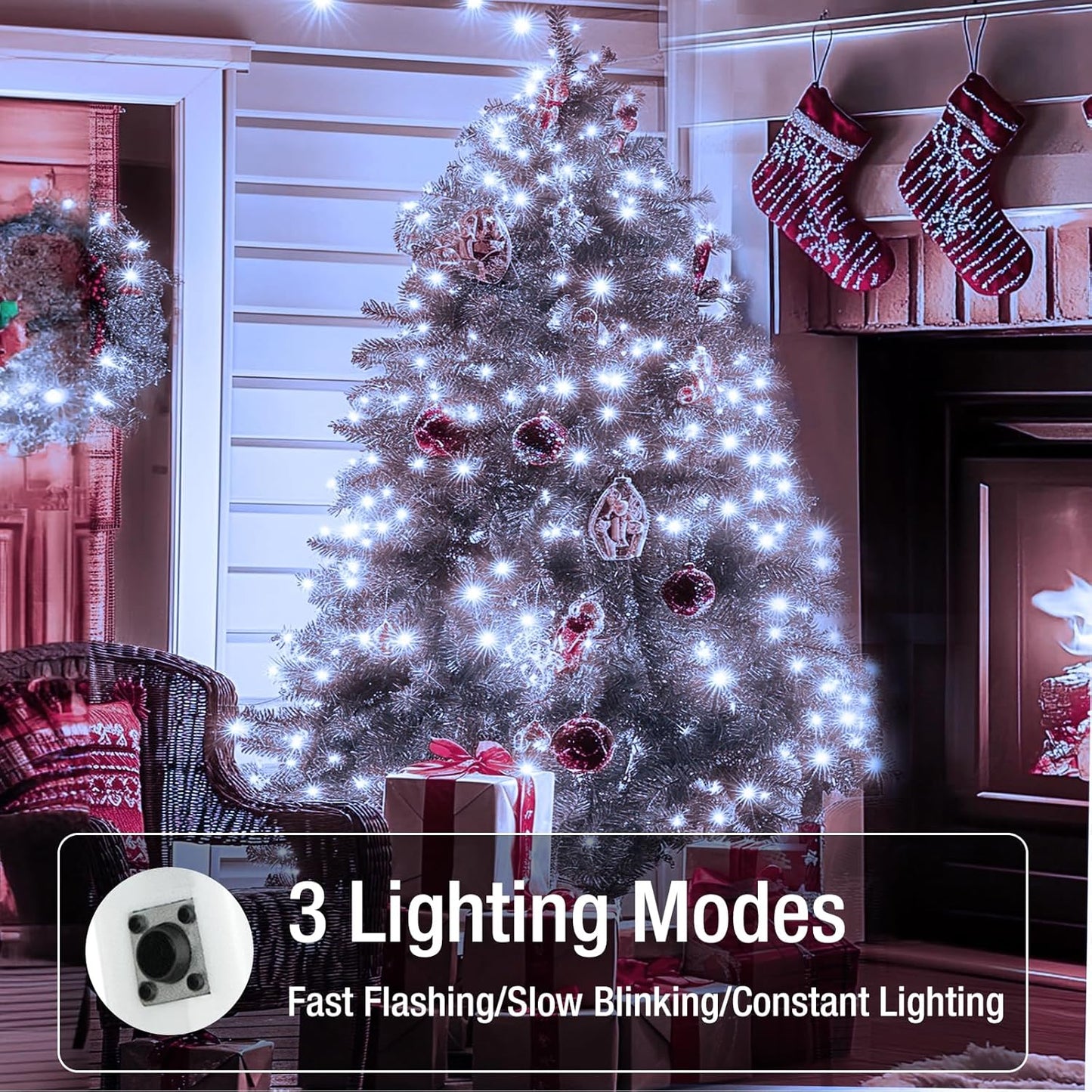 50 Pack Fairy Lights Battery Operated - 7ft 20 Led Twinkle Lights 3 Modes, Bulk Mini String Lights Waterproof for Mason Jars Vases DIY Party Wedding Decoration Christmas -Cool White