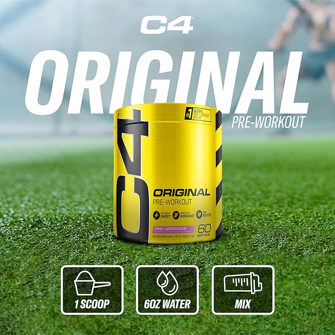 Cellucor C4 Original Pre Workout Powder ICY Blue Razz | Vitamin C for Immune Support | Sugar Free Preworkout Energy for Men & Women | 150mg Caffeine + Beta Alanine + Creatine | 30 Servings