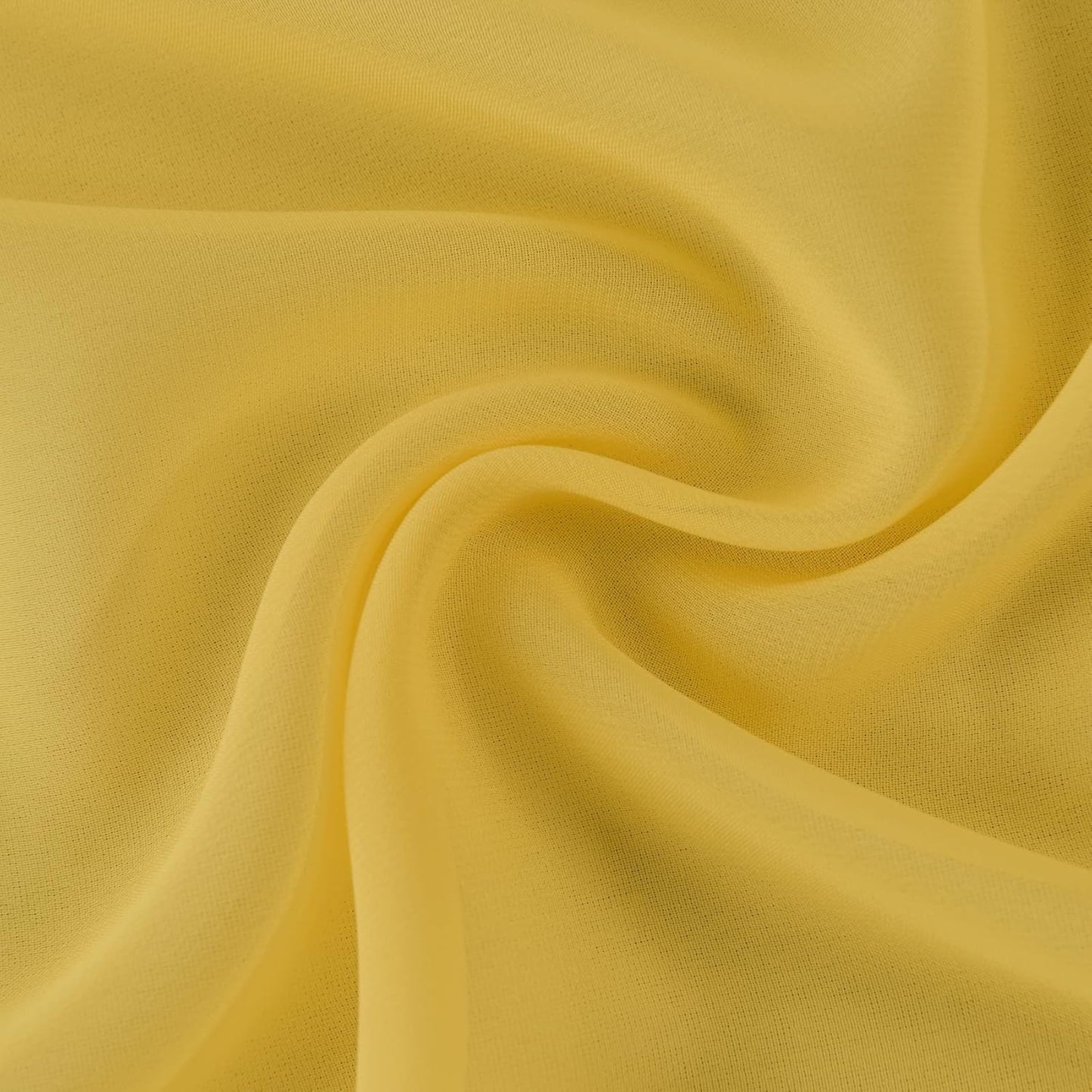 6Pack 9ft Chiffon Table Runner 14x108 Inch Sheer Romantic Table Runner for Wedding Birthday Party Bridal Shower Outdoor Decoration -Yellow