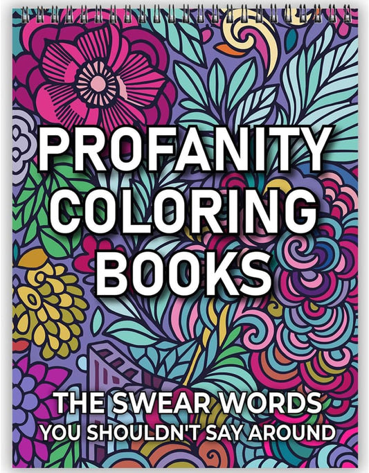 Bondream Swear Words Coloring Book for Adult Stress Relief and Relaxation,24 Page Cuss Words Coloring Books for a lot of Laugh,Gift for Women