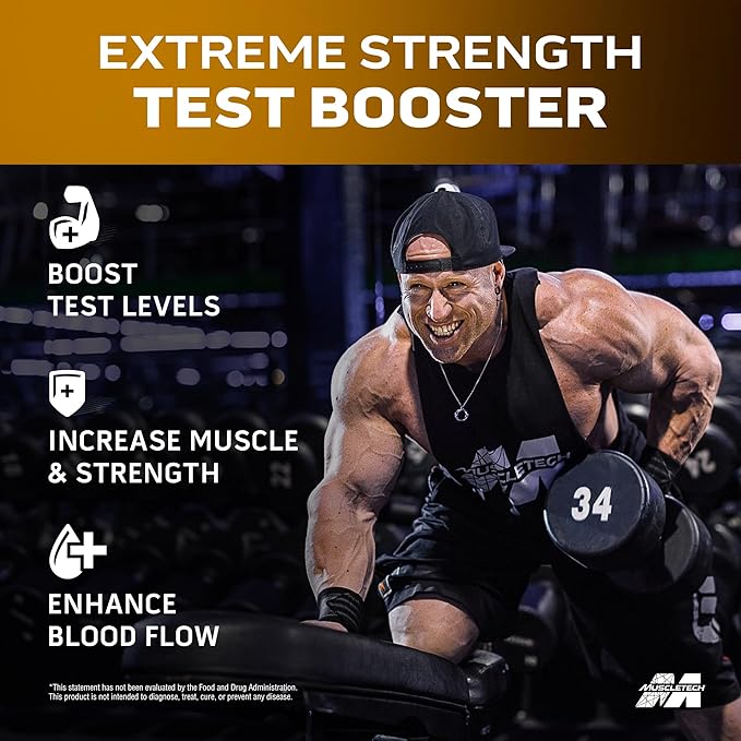 MuscleTech Testosterone Booster for Men, AlphaTest (150 Capsules) - Workout Testosterone Supplement for Men - Sports Nutrition Testosterone Booster for Endurance, Strength & Muscle Builder