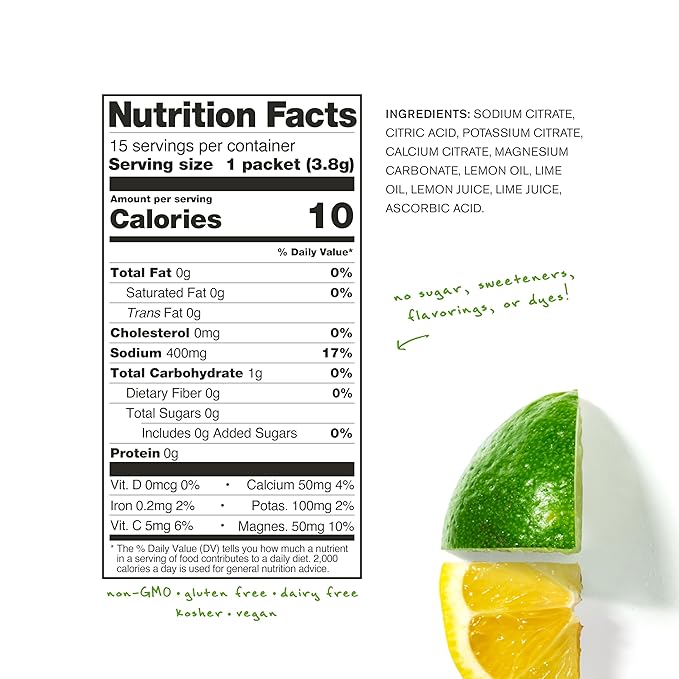 Skratch Labs Unsweetened Electrolyte Powder Packets - Everyday Hydration - Sport Drink Mix - Sugar Free - Electrolytes Booster- Lemon + Lime - 15 Servings - Keto, Paleo, Vegan, Non-GMO