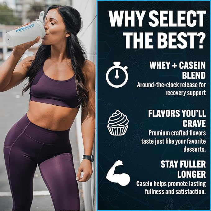 PEScience Select Protein Powder, Whey and Casein Blend, Clean Protein Powder for Women and Men, Low Calorie, Low Carb, Keto Friendly, Gluten Free, Cookies and Cream, 5 Servings