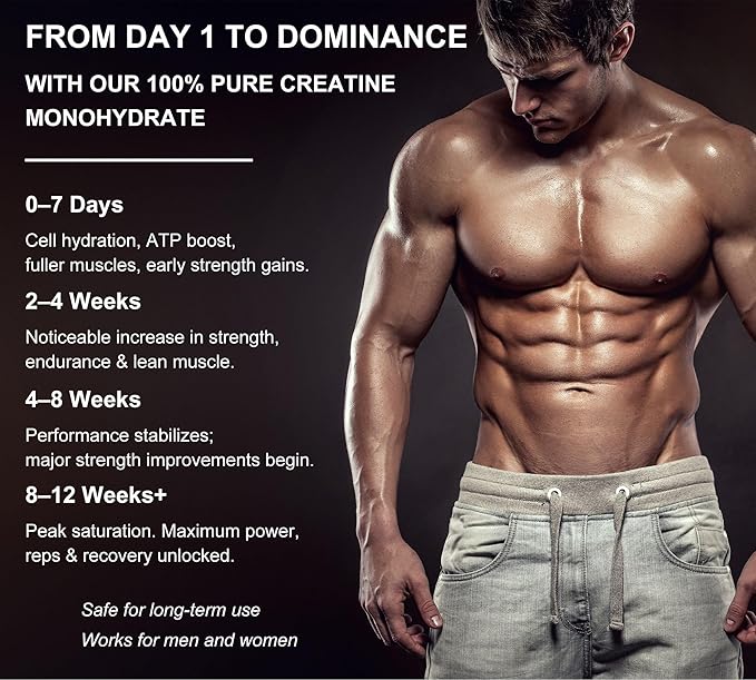 Creatine Monohydrate Gummies for Men & Women - Sugar Free & Vegan Advanced Formula W/L-Taurine + Vitamin B12 - for Muscle Strength, Muscles Builder, Recovery, Energy Boost, Pre-Workout Supplement