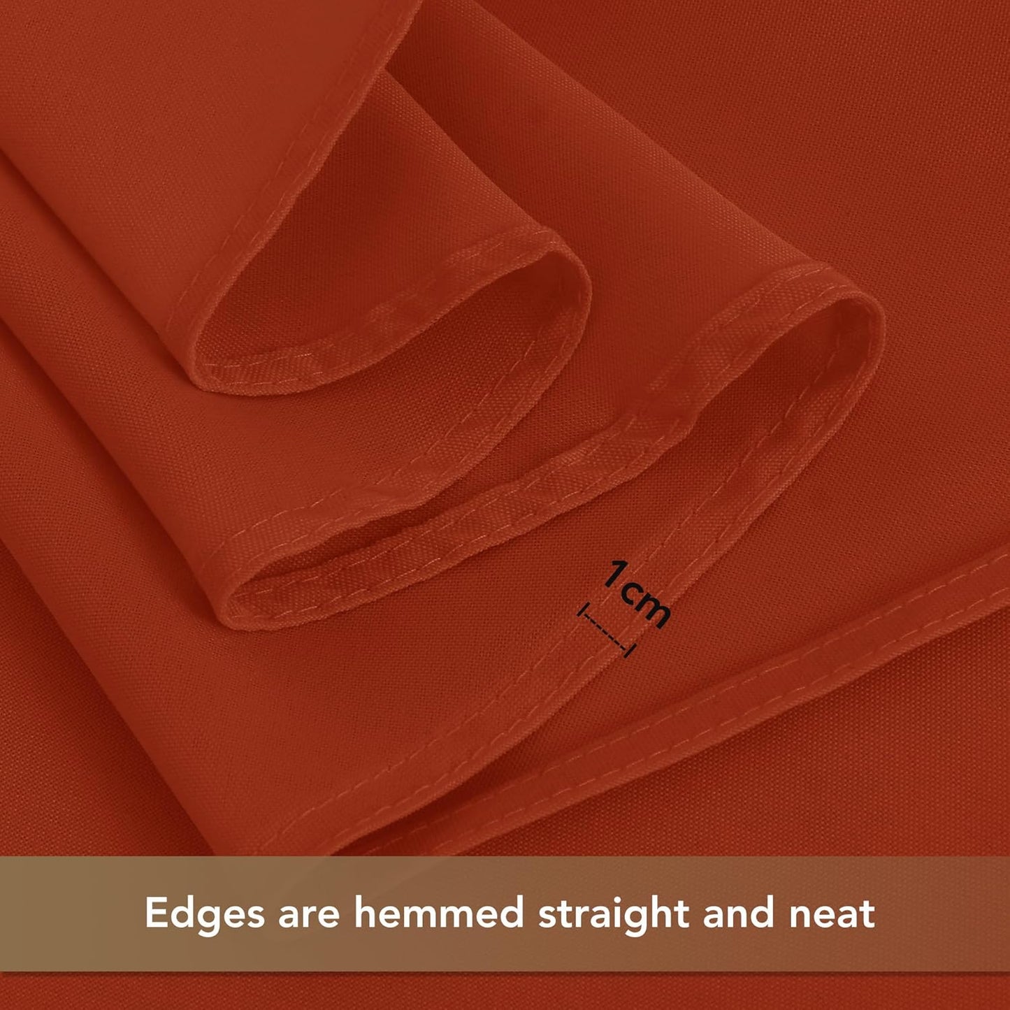 sancua Small Square Tablecloths 36x36 Inch Rust - Fall Table Cloth for Square or Round Tables, Burnt Orange Washable Polyester Fabric Table Cover for Thanksgiving Nightstand End Bedside Tables