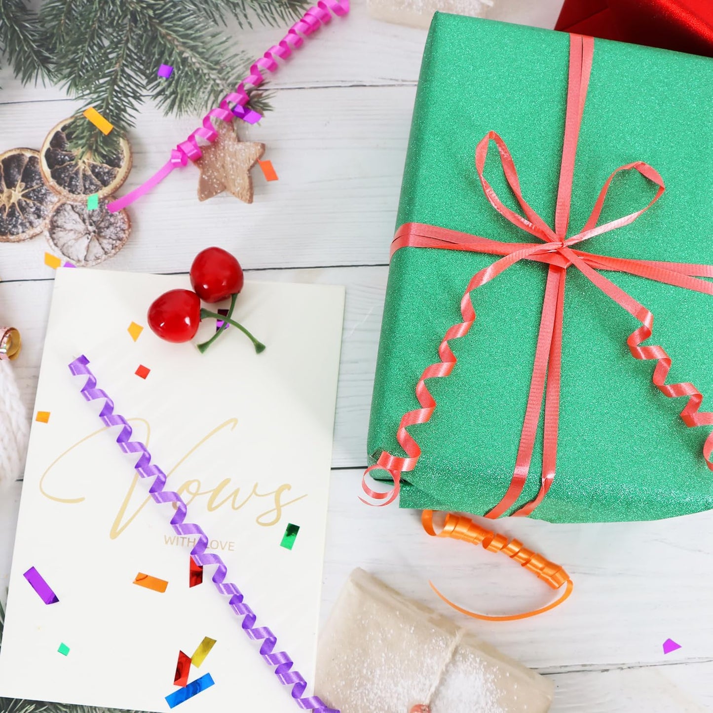 BEISHIDA 500 Yards Matte Red Curling Ribbon Balloon String Crimped Ribbons for Gift Wrapping Ribbon for Birthday Halloween Party Decoration Festival Art Craft Christmas Gift Wraps