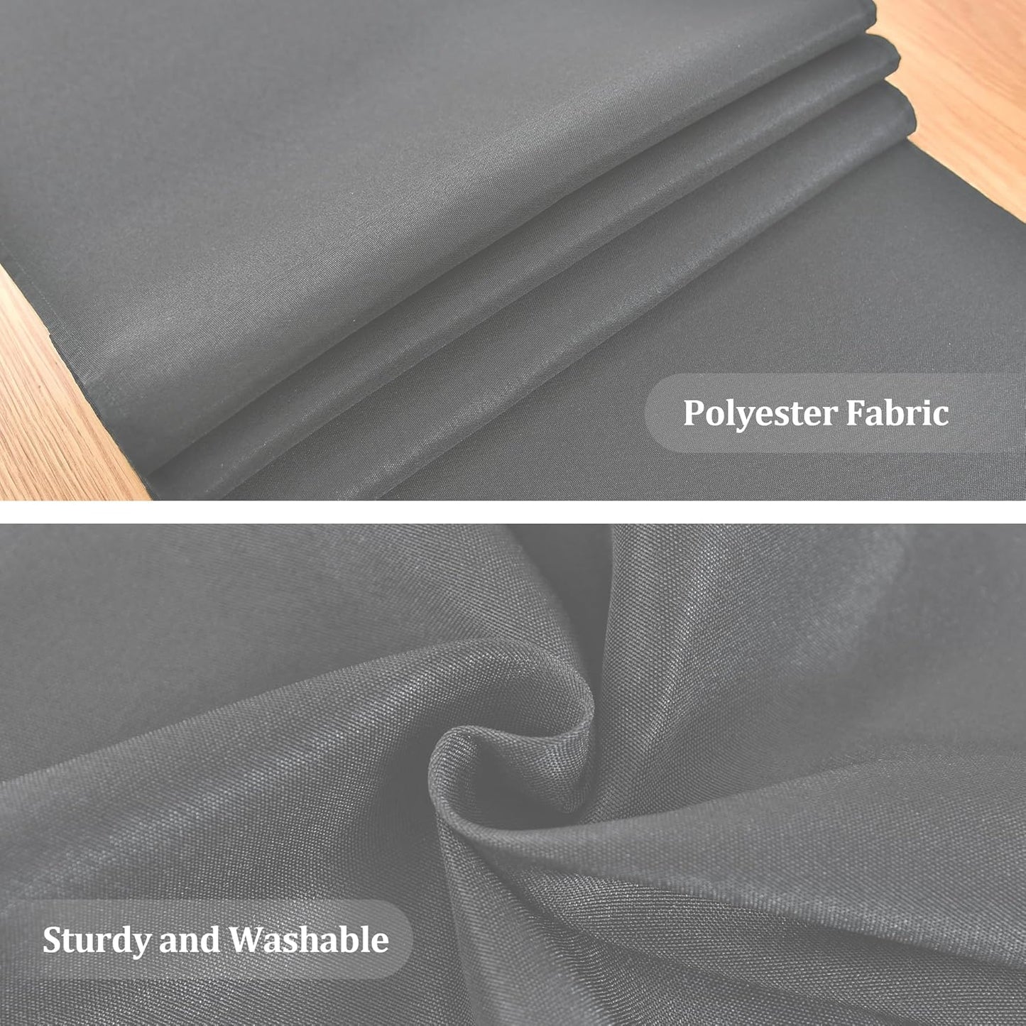 Farmhouse Grey Table Runner Dining Table Runners 72 Inches Long Coffee Table Runner for Dresser Living Room Bedroom Holiday Party Banquet 12X72 Inch