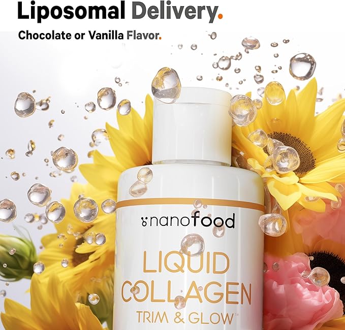 Codeage Liquid Collagen Supplement Vanilla Flavor, Beauty Trim & Glow Liposomal Collagen Peptides, CLA Conjugated Linoleic Acid, Hyaluronic Acid, Vitamin E, Hydrolyzed, Non-GMO, 15.22 fl oz