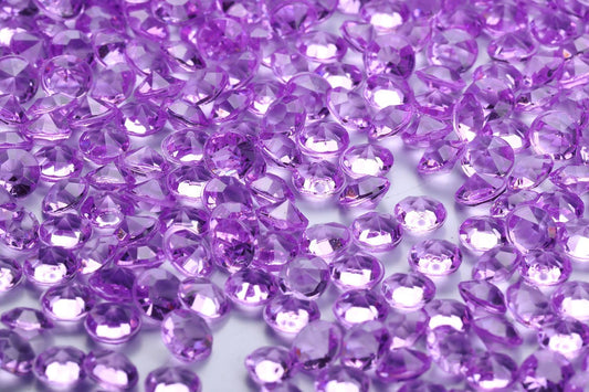 2000 pcs/Pack Wedding Table Scatter Confetti Crystals Acrylic Diamonds 8 mm Rhinestones for Wedding, Bridal Shower, Vase Beads Decorations (8mm, Light Purple)