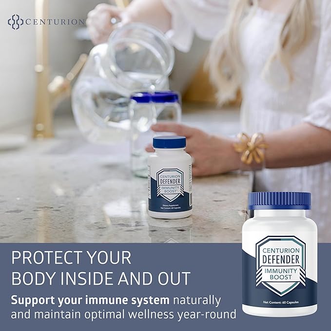 Defender Immunity Boost, 5-in-1 Powerful Blend of Quercetin, Zinc, Vitamin D, Vitamin C, Copper to Help Support Overall Health, 60 Caps