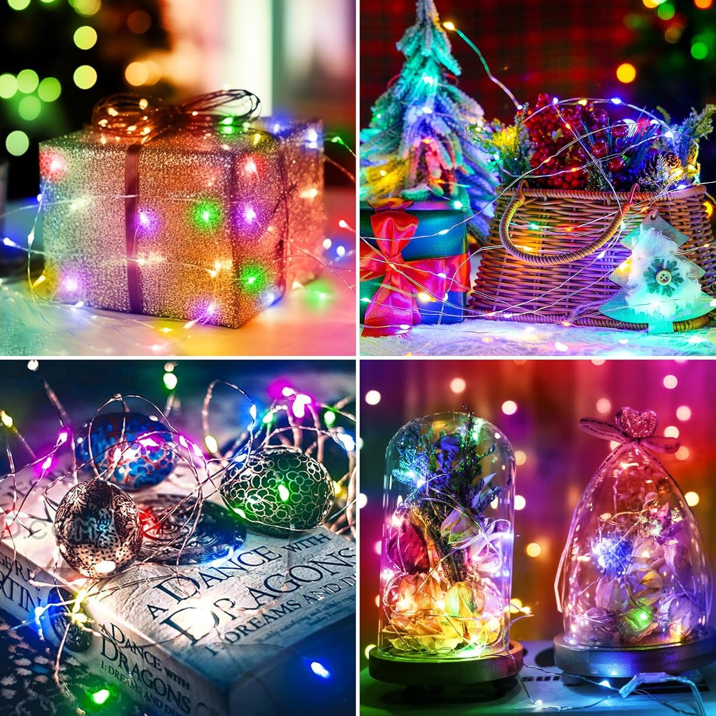 btfarm 10 Pack Fairy Lights Battery Operated with Timer, 10FT 30LED Twinkle Lights Waterproof, Copper Wire Christmas String Lights Battery Powered for Indoor Outdoor Wedding Party Holiday Decorations