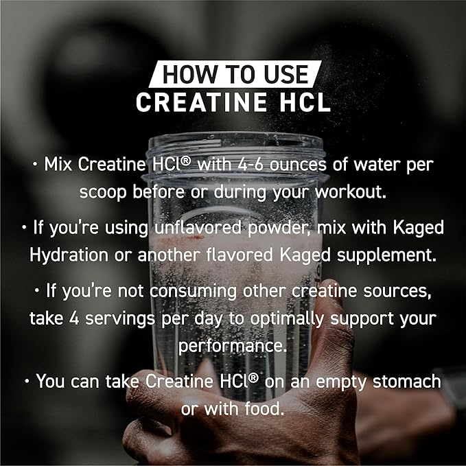Kaged Creatine HCl Capsules | Unflavored | Muscle Building & Recovery | Patented Creatine Hydrochloride Formula | Vegan, Gluten Free, Easily Digestible | Supplements for Men & Women | 75 Servings