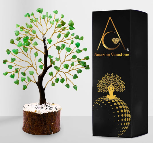 Amazing Gemstone Crystals and Healing Stones Birthday Gifts for Women - Chrysoprase Crystal Tree of Life Home Decor Stocking Stuffers, Bookshelf, Room, Meditation Gift for Mom, Unique Birthday Gifts