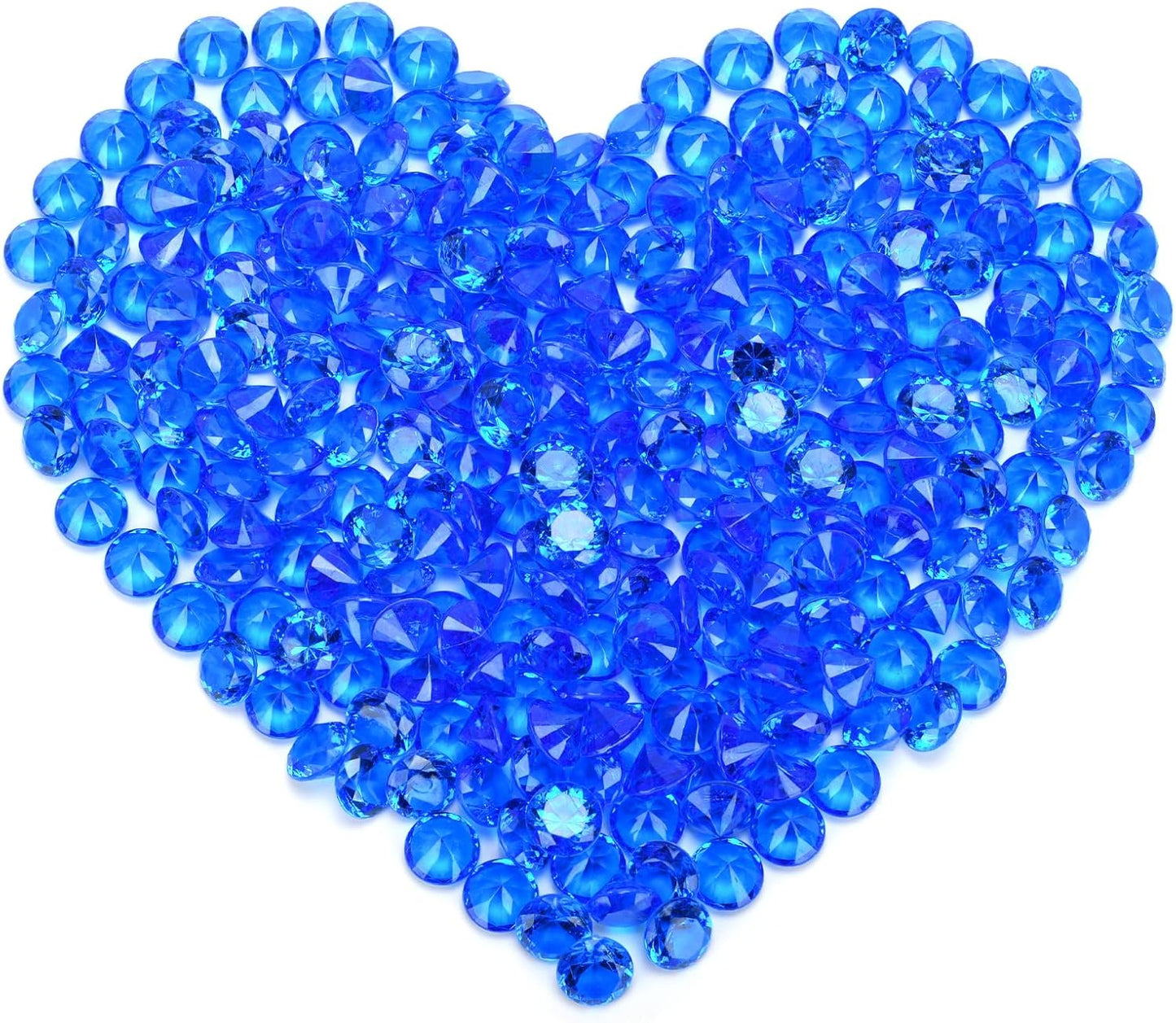 Fake Diamond Christmas Decoration, 280 pcs 20 mm Acrylic Diamond for Table Scatters Vase Fillers Blue