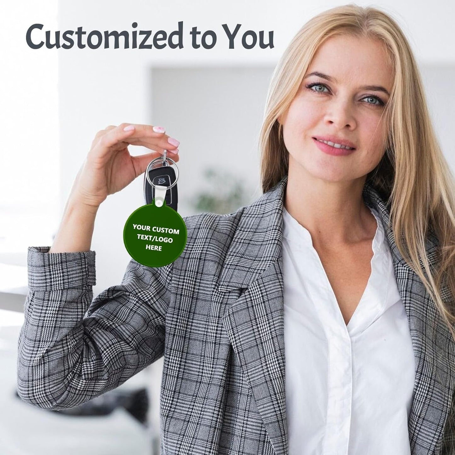 Custom Round Soft Keychains 200 Pack, Personalized Logo, Text Bulk - Perfect for Tradeshows, Party Favors, Events - Customizable Key Tags