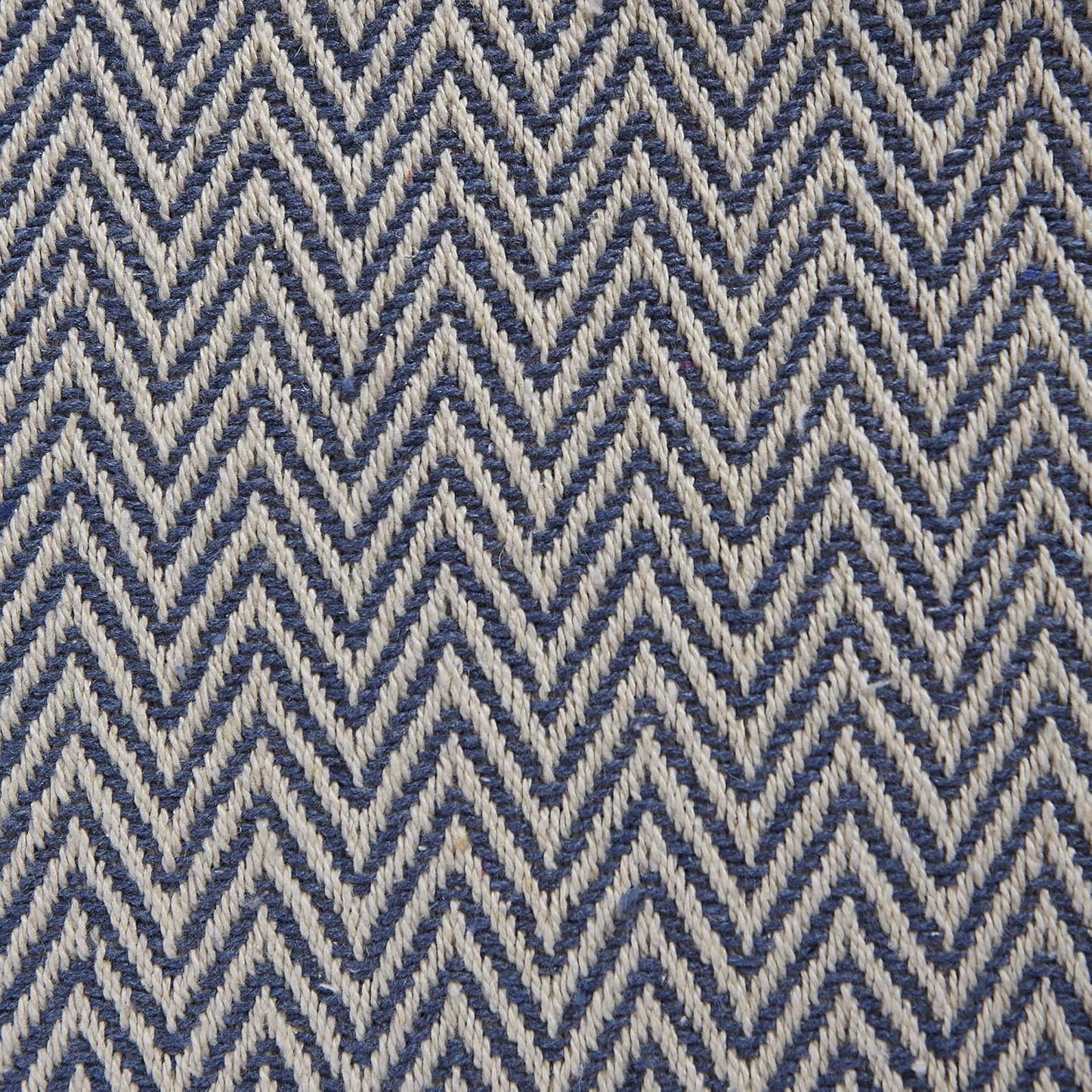 DII Woven Basic Tabletop Collection Chevron Table Runner, 15x72, French Blue