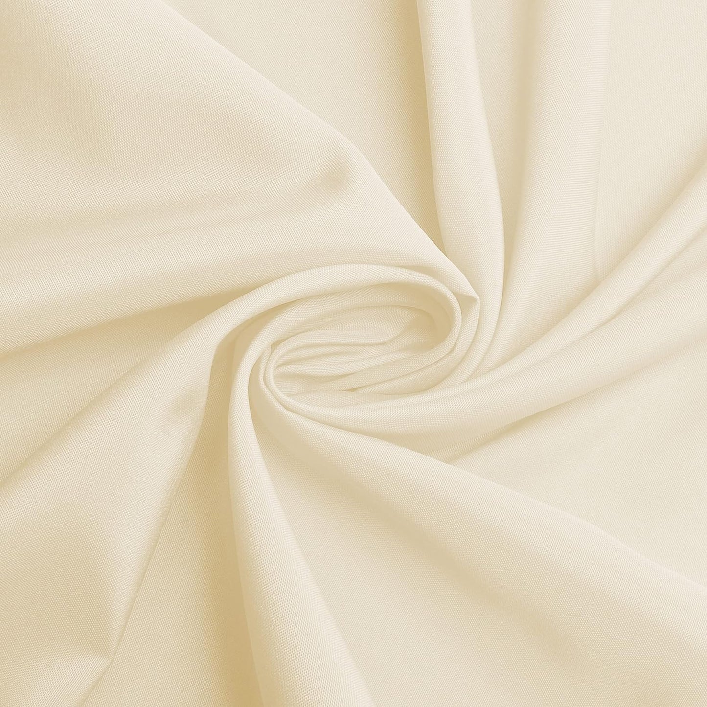 sancua Round Tablecloth - 120 Inch - Water Resistant Spill Proof Washable Polyester Table Cloth Decorative Fabric Table Cover for Dining Tables, Buffet Parties and Camping, Beige