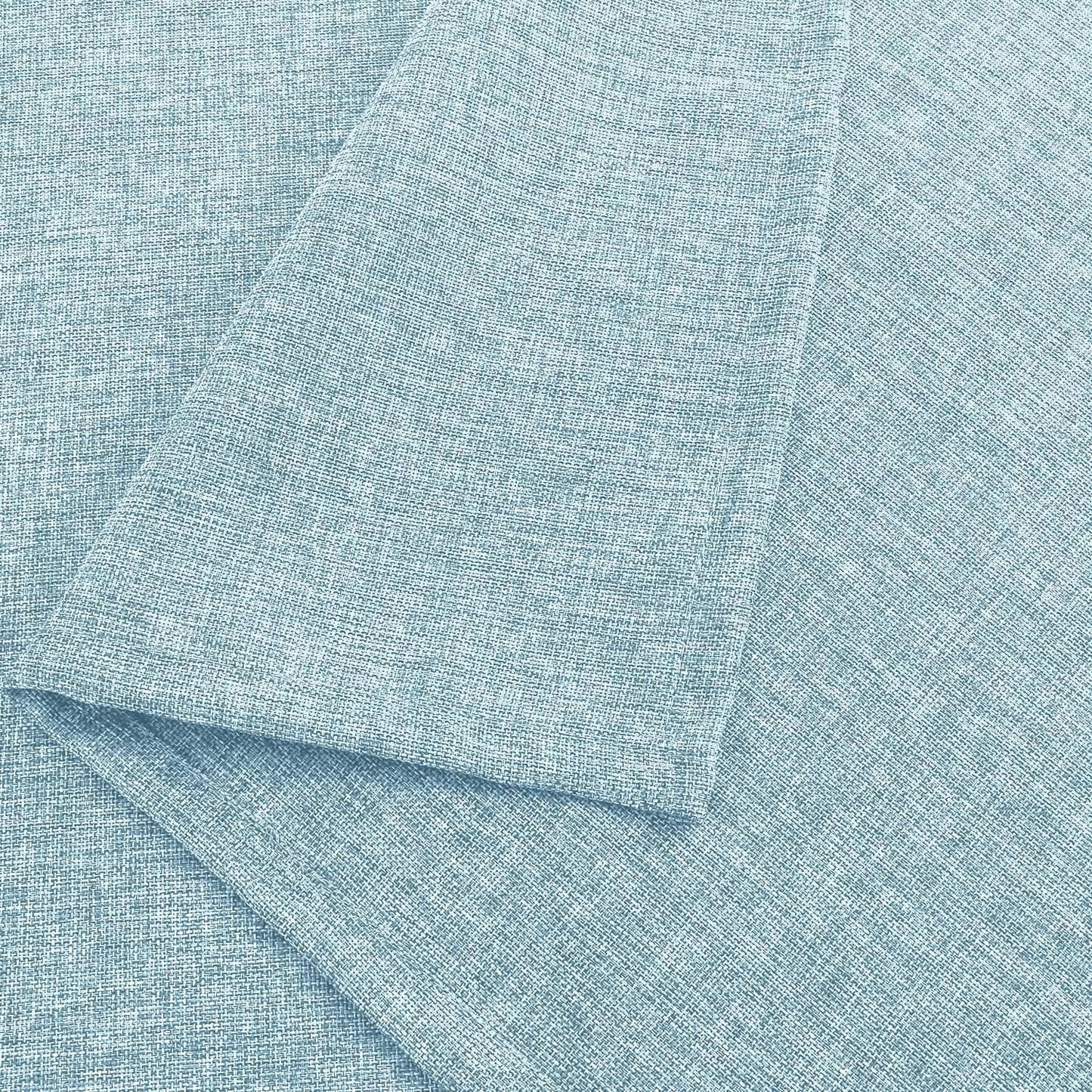 Hiasan Faux Linen Square Tablecloth - Wrinkle and Stain Resistant Washable Table Cloth for Kitchen Dining Room Holiday Table Cover for Dinner, Lux Slate Blue, 60 x 60 Inch