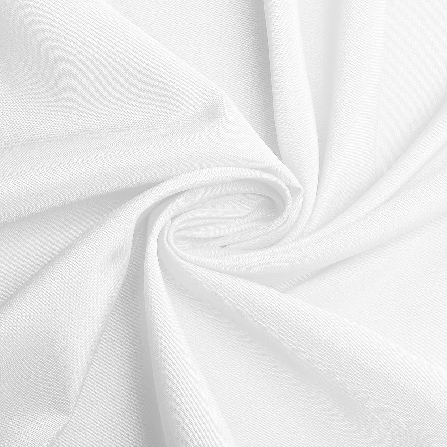 sancua Round Tablecloth - 120 Inch - Water Resistant Spill Proof Washable Polyester Table Cloth Decorative Fabric Table Cover for Dining Tables, Buffet Parties and Camping, White