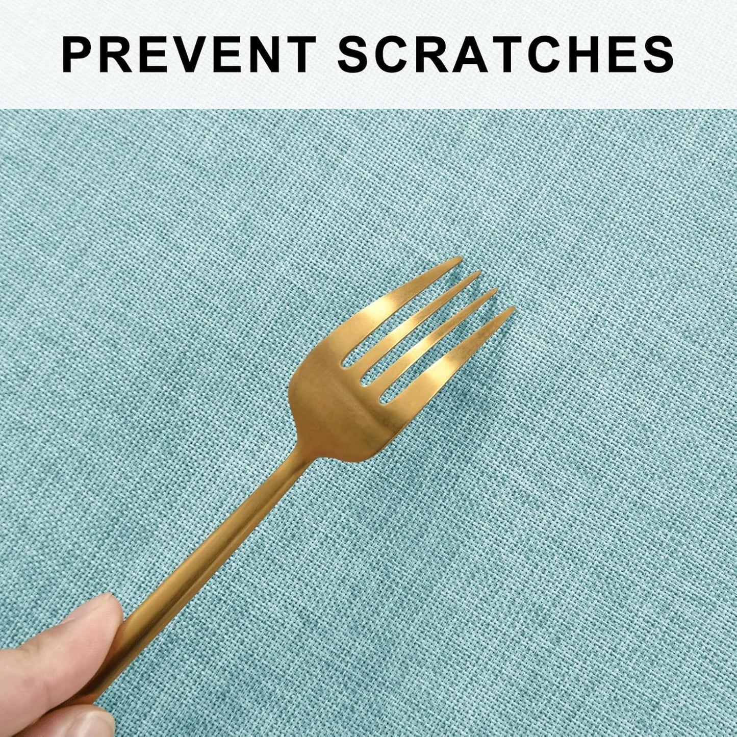 Hiasan Round Tablecloth 108 Inch Linen - Wrinkle and Stain Resistant Washable Polyester Fabric Table Cloth for Dining Room Kitchen Party, Aqua