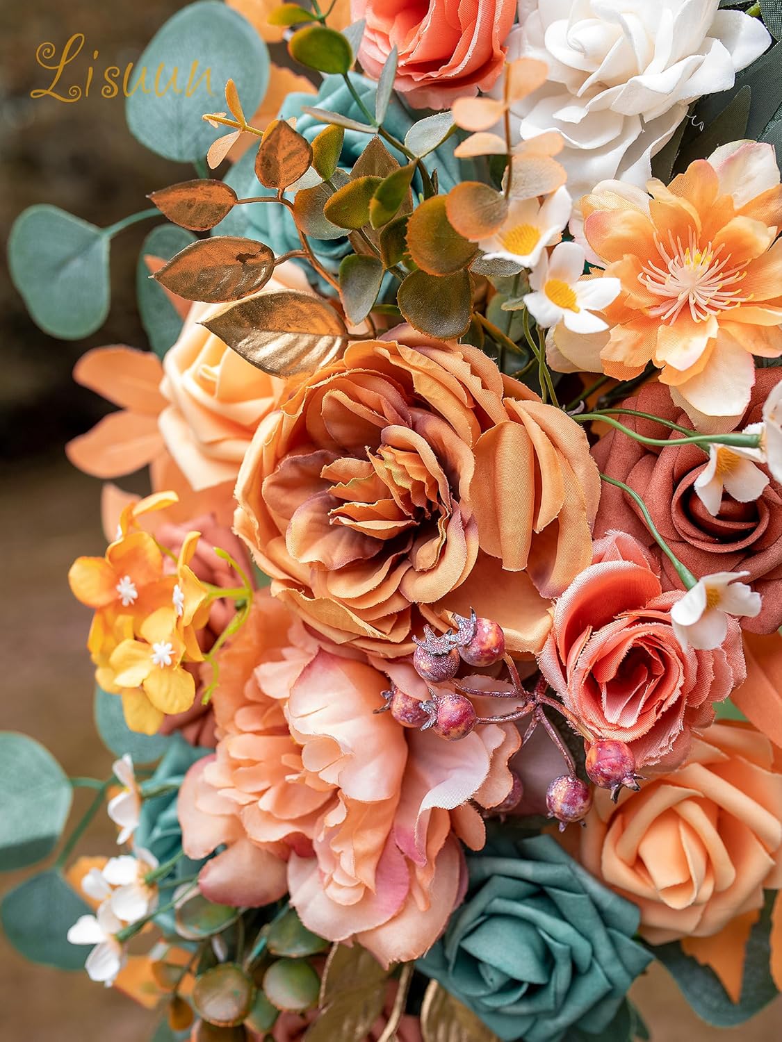 Wedding Arch Flowers, Artificial Flowers for Decoration, Large Flower Swag for Boho Styles Wedding Ceremony Floral Decor - Pack of 2