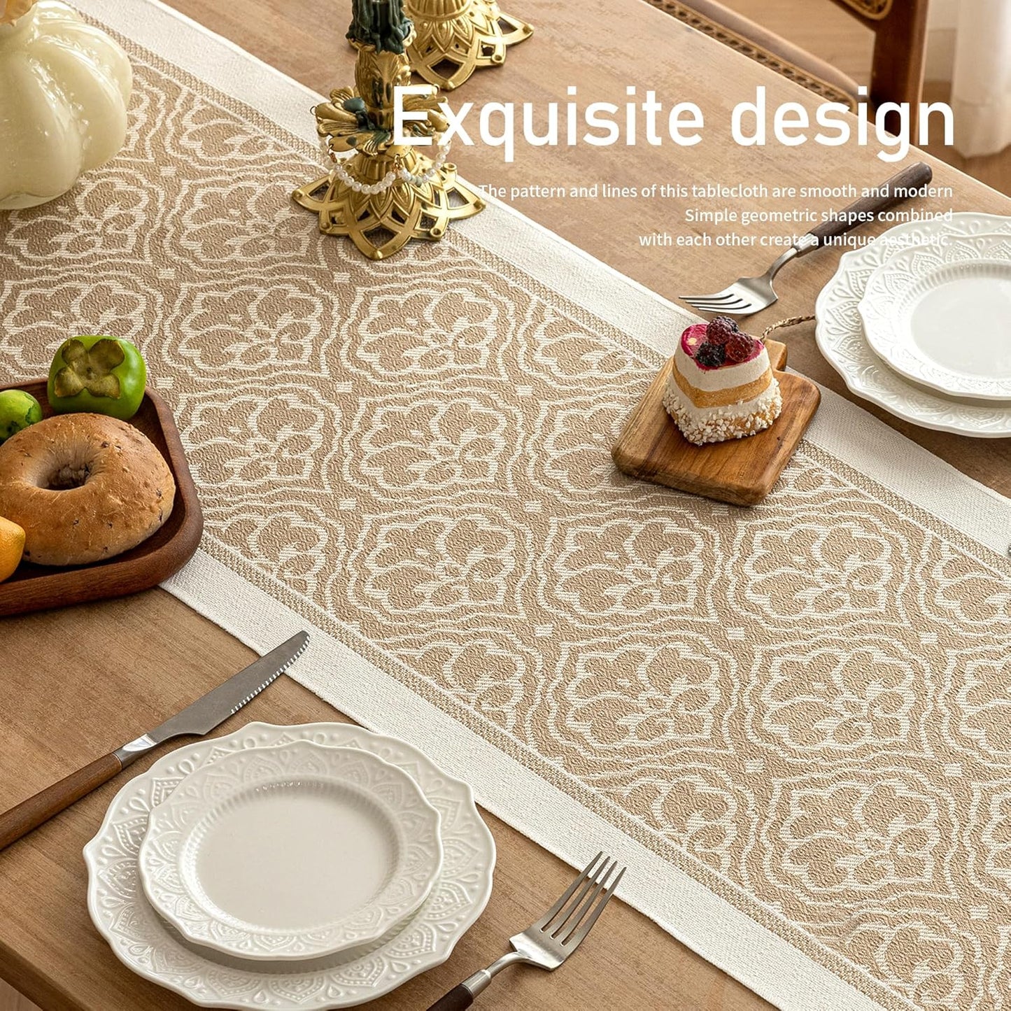 Table Runners 138 Inches,Waterproof Boho Table Runner with Tassel Fringe,Table Runner for Party Coffee Table