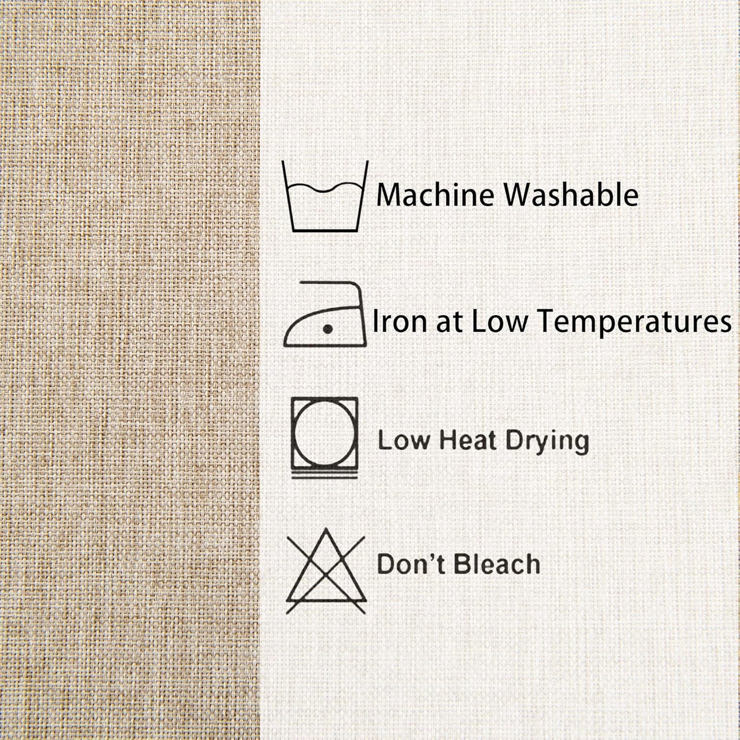 Hiasan 2 Pack Faux Linen Rectangle Tablecloth - Wrinkle and Stain Resistant Washable Table Cloth for Kitchen Dining Room Holiday Table Cover for Party Dinner, Beige, 54 x 120 Inch