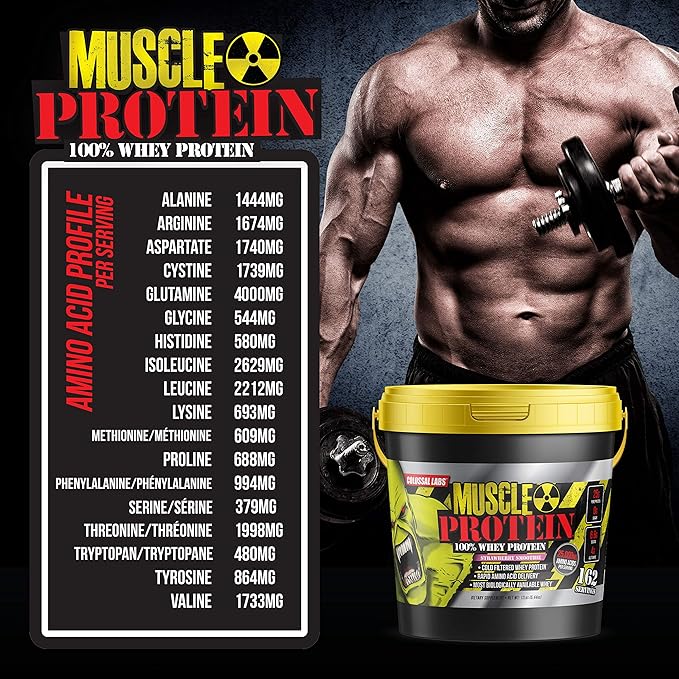 Muscle Protein Whey Powder [12 lbs/Pack of 1]–Cookies n Cream Protein Powder, Cold Filtered, 25g Pure Protein, 6.6g BCAAs (Packaging May Vary)