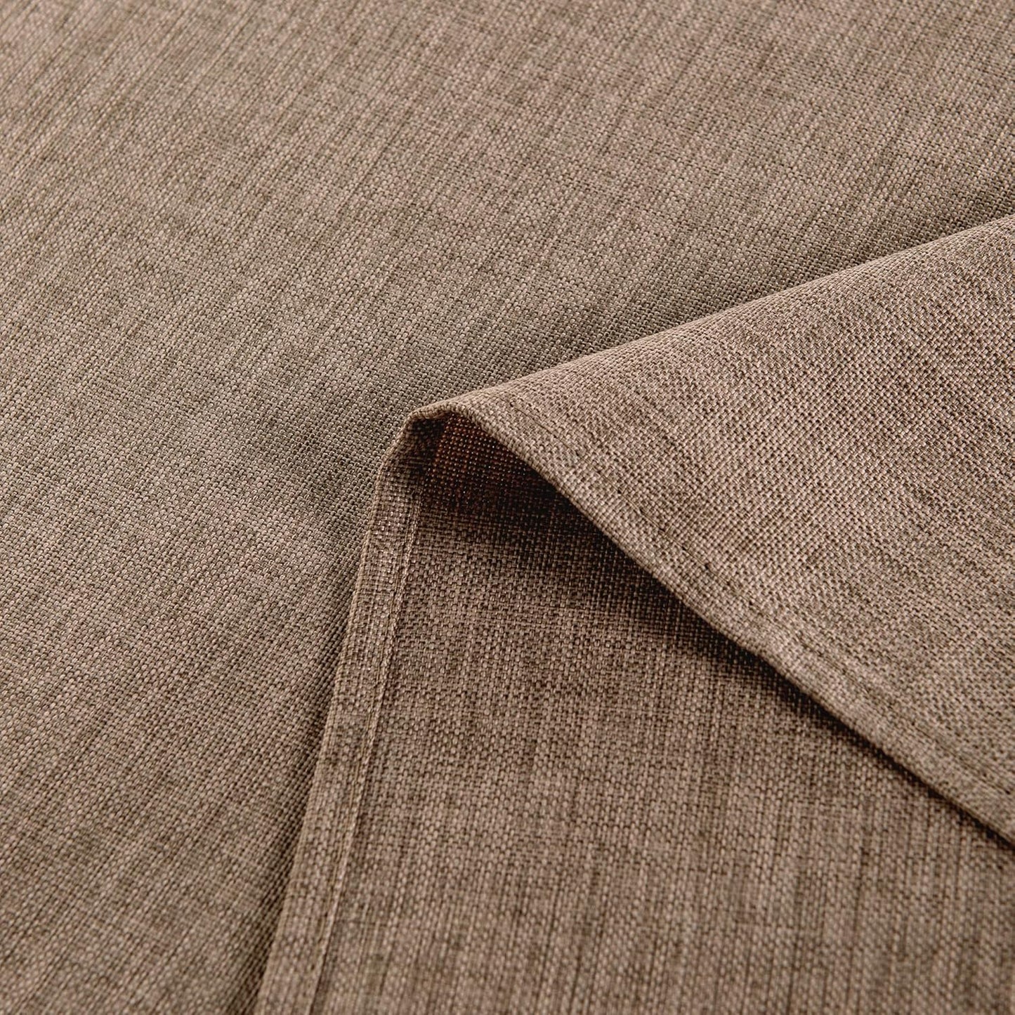 Hiasan Faux Linen Rectangle Tablecloth - Wrinkle and Stain Resistant Washable Table Cloth for Kitchen Dining Room Holiday Table Cover for Party Dinner, Khaki, 60 x 84 Inch