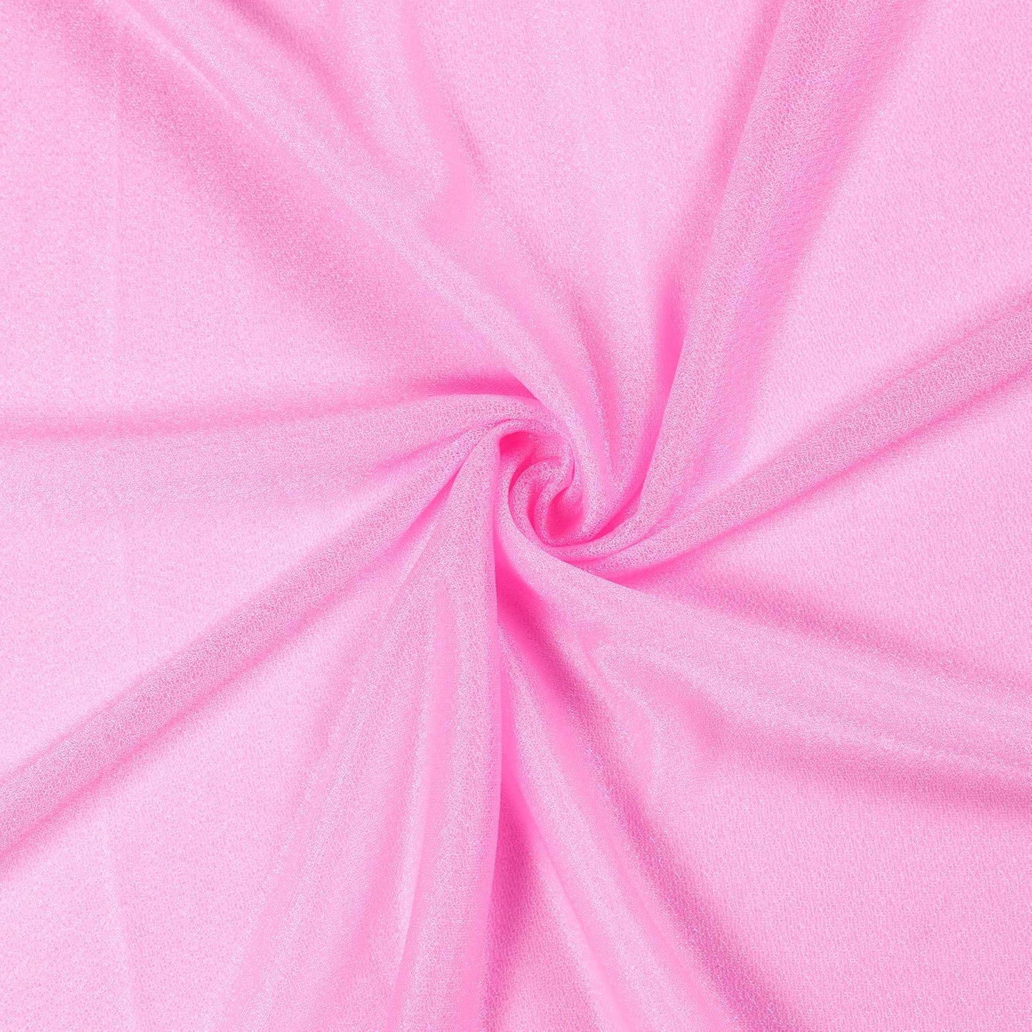 VDS Pack of 2 Panel (30 Inch X 50 Feet) Wedding Arch Draping Fabric Sheer Chiffon Fabric Drapery for Wedding Ceremony Reception Swag Backdrop Canopy Chuppah ARBO Altars Decoration (Bubblegum)