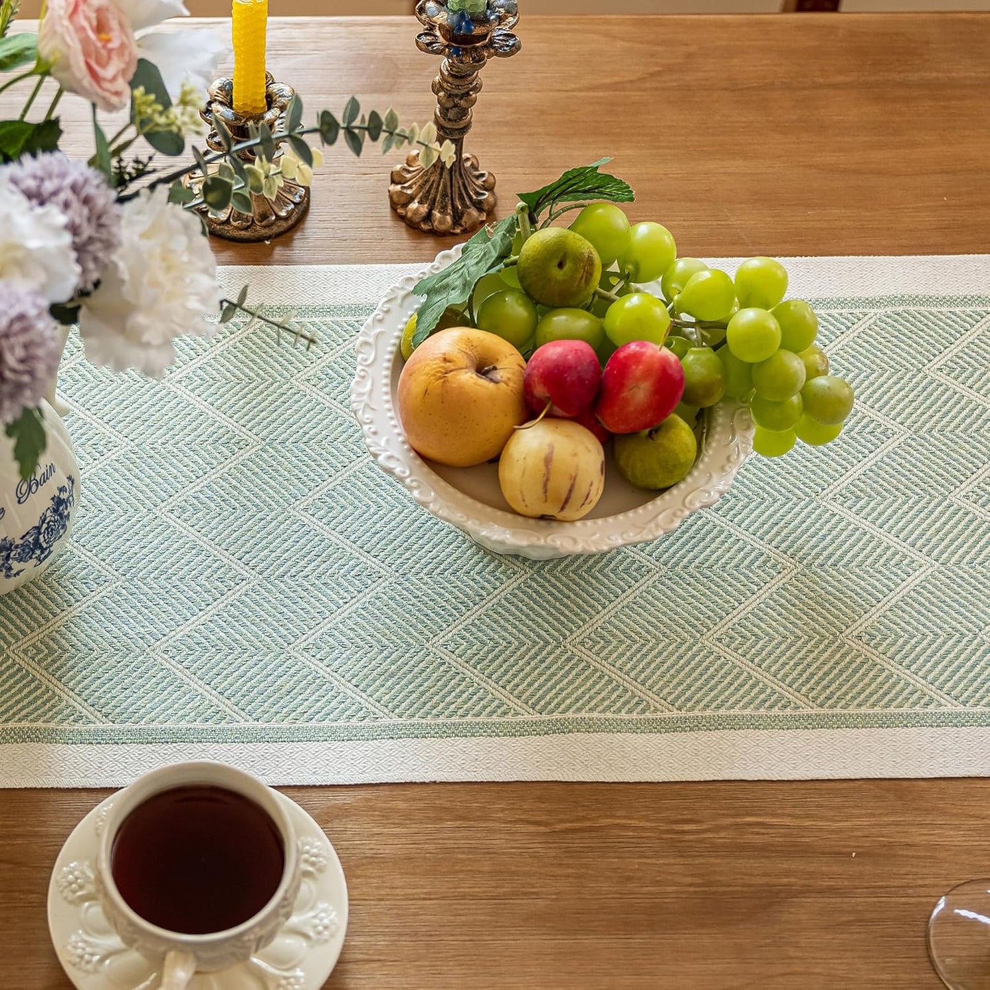Table Runners 107 Inches,Waterproof Boho Table Runner with Tassel Fringe,Table Runner for Party Coffee Table