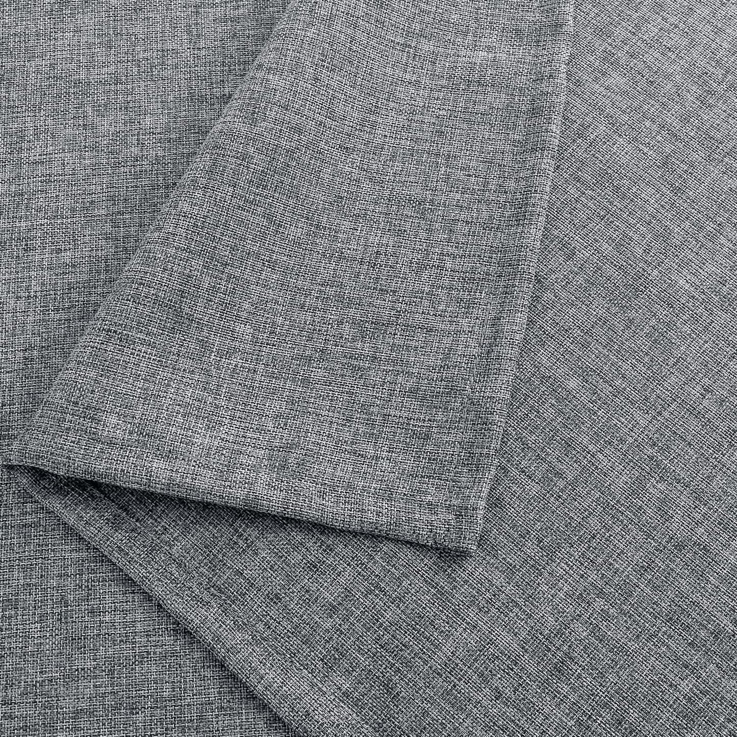 Hiasan Faux Linen Rectangle Tablecloth - Wrinkle and Stain Resistant Washable Table Cloth for Kitchen Dining Room Holiday Table Cover for Party Dinner, Grey, 60 x 120 Inch