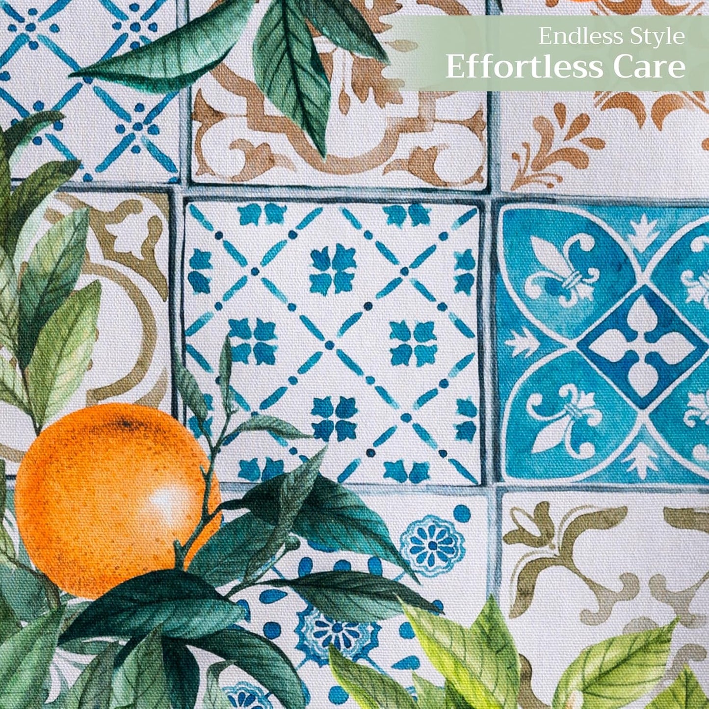 Maison d' Hermine Table Runner 100% Cotton Double Layer Table Runners 72 inches Long Decorative for Home Kitchen Dining Party Baby Shower Wedding Bridal Shower Spring Summer (Agrume, 14.50" x 72")